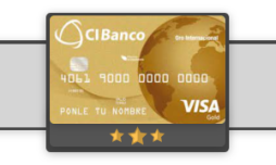 Tarjeta de crédito CIBanco Oro