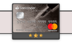 Tarjeta de crédito Santander Mastercard Corporativa